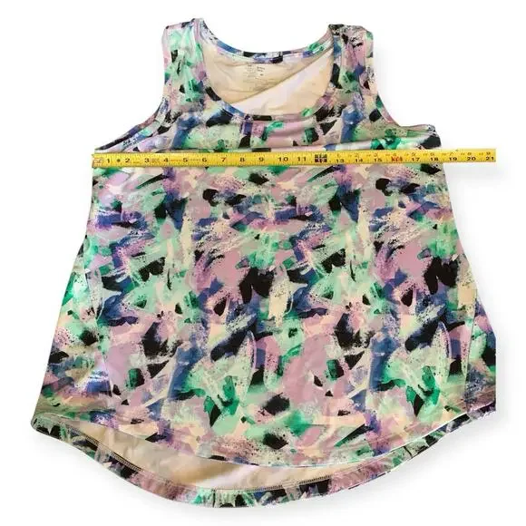 Member’s Mark Active Tank Top Women’s Medium Paint Dash Print Workout Shirt NWOT - Picture 3 of 7